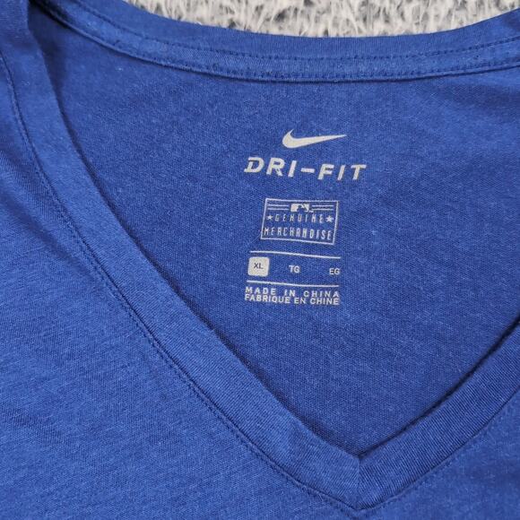 Chicago Cubs Shirt Adult Extra Large Blue Short Sleeve MLB Baseball Graphic Nike - Picture 2 of 6